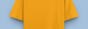 Golden Yellow Plain Solid Tees | Oversized Fit Men