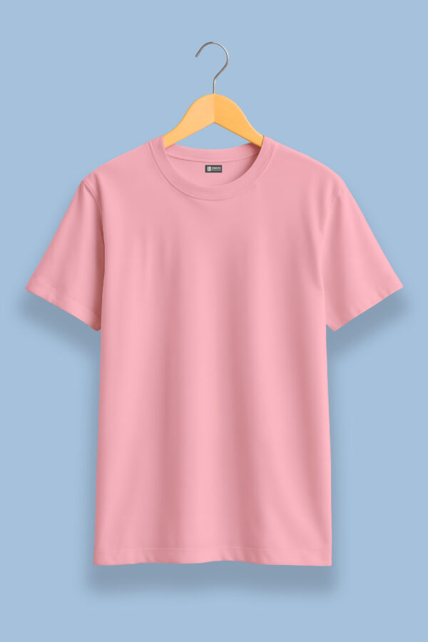 baby pink plain solid tees | regular fit men
