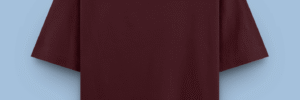 Maroon Plain Solid Tees | Oversized Fit Men