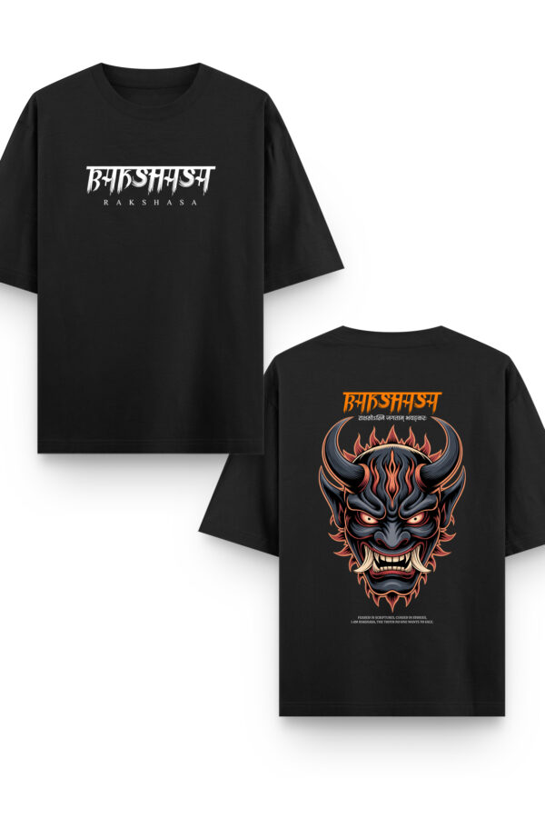rakshasa unisex tees both side | oversize fit man
