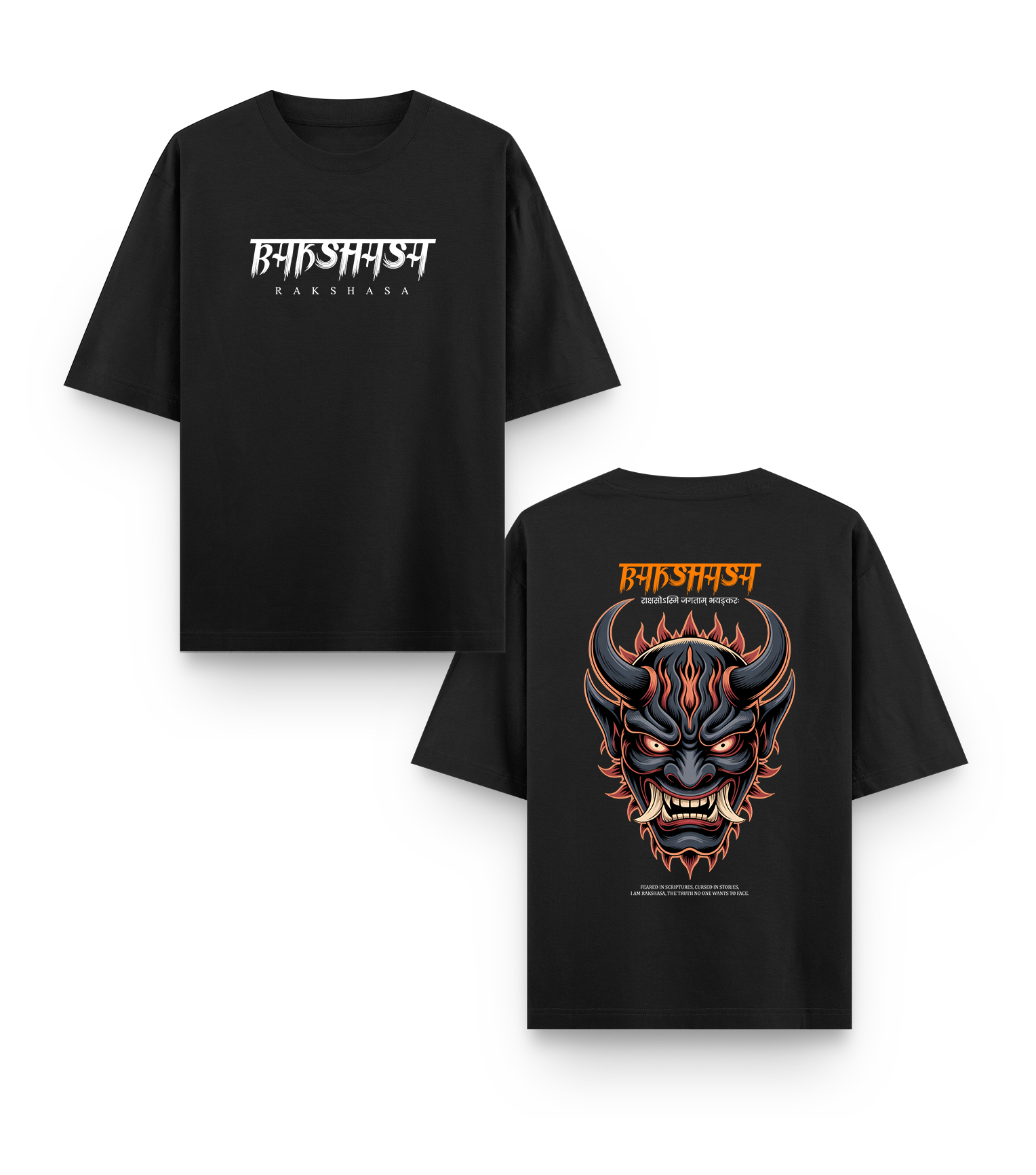 rakshasa unisex tees both side | oversize fit man rakshasa unisex tees both side | oversize fit man