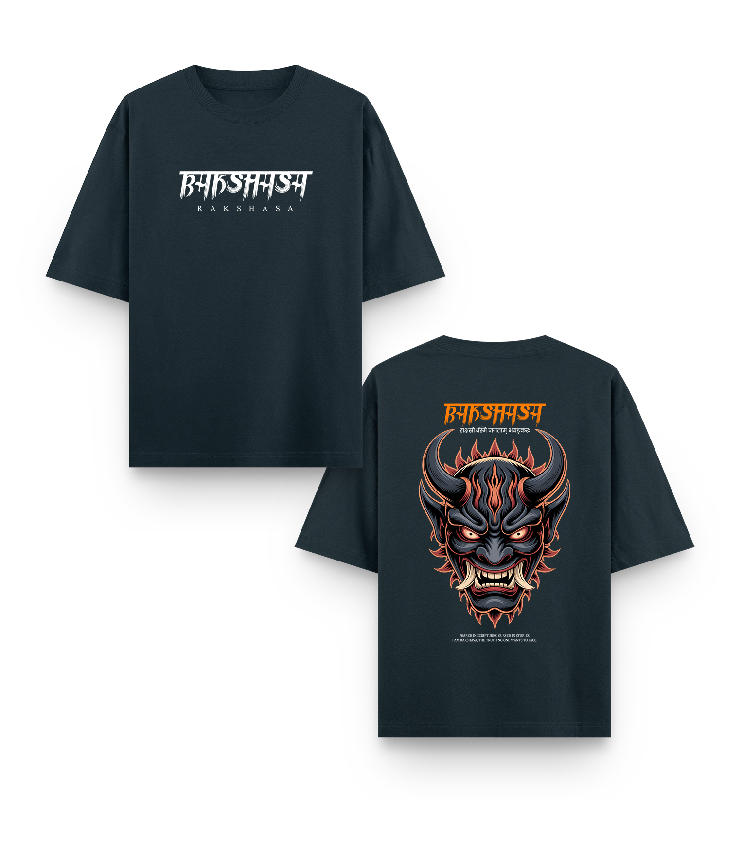 rakshasa unisex tees both side | oversize fit man rakshasa unisex tees both side | oversize fit man