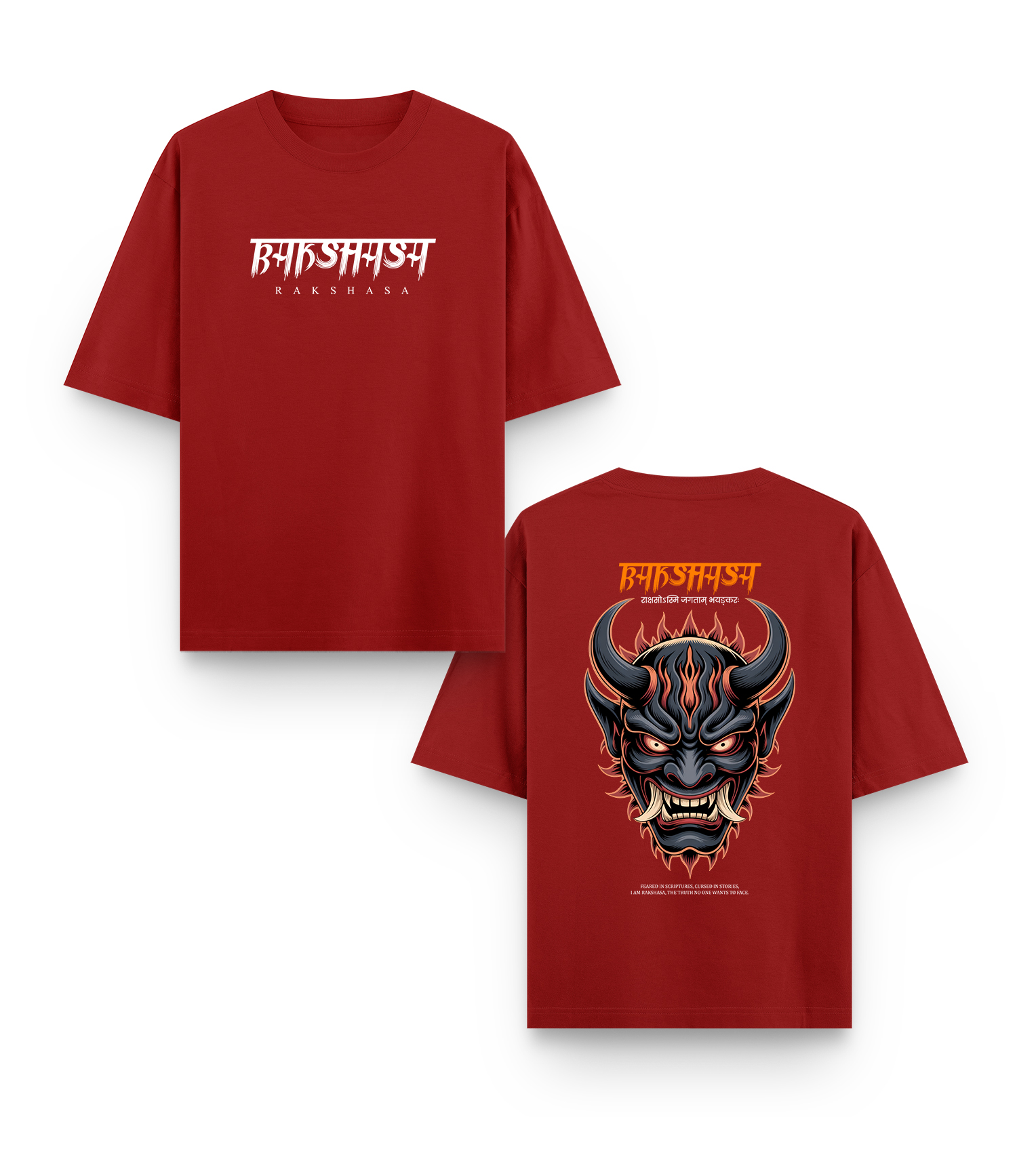 rakshasa unisex tees both side | oversize fit man rakshasa unisex tees both side | oversize fit man
