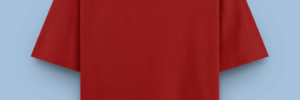 Red Plain Solid Tees | Oversized Fit Men