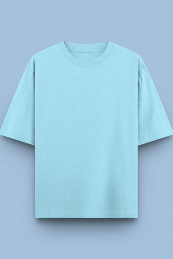 baby blue plain solid tees | oversized fit men