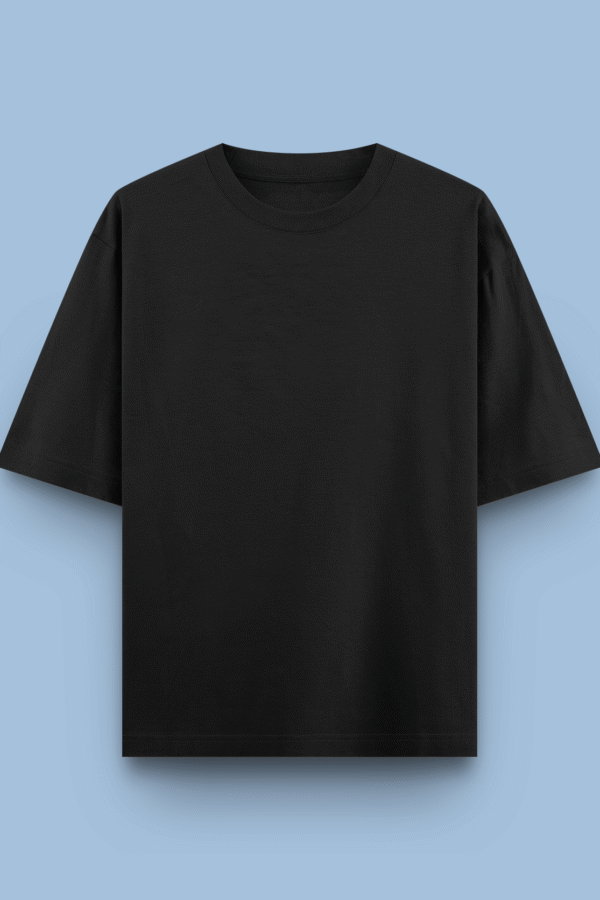 black plain solid tees | oversized fit men