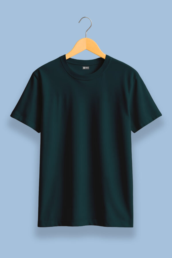 petrol blue solid tees | regular fit men