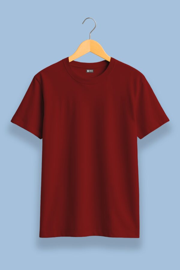 red plain solid tees | regular fit men