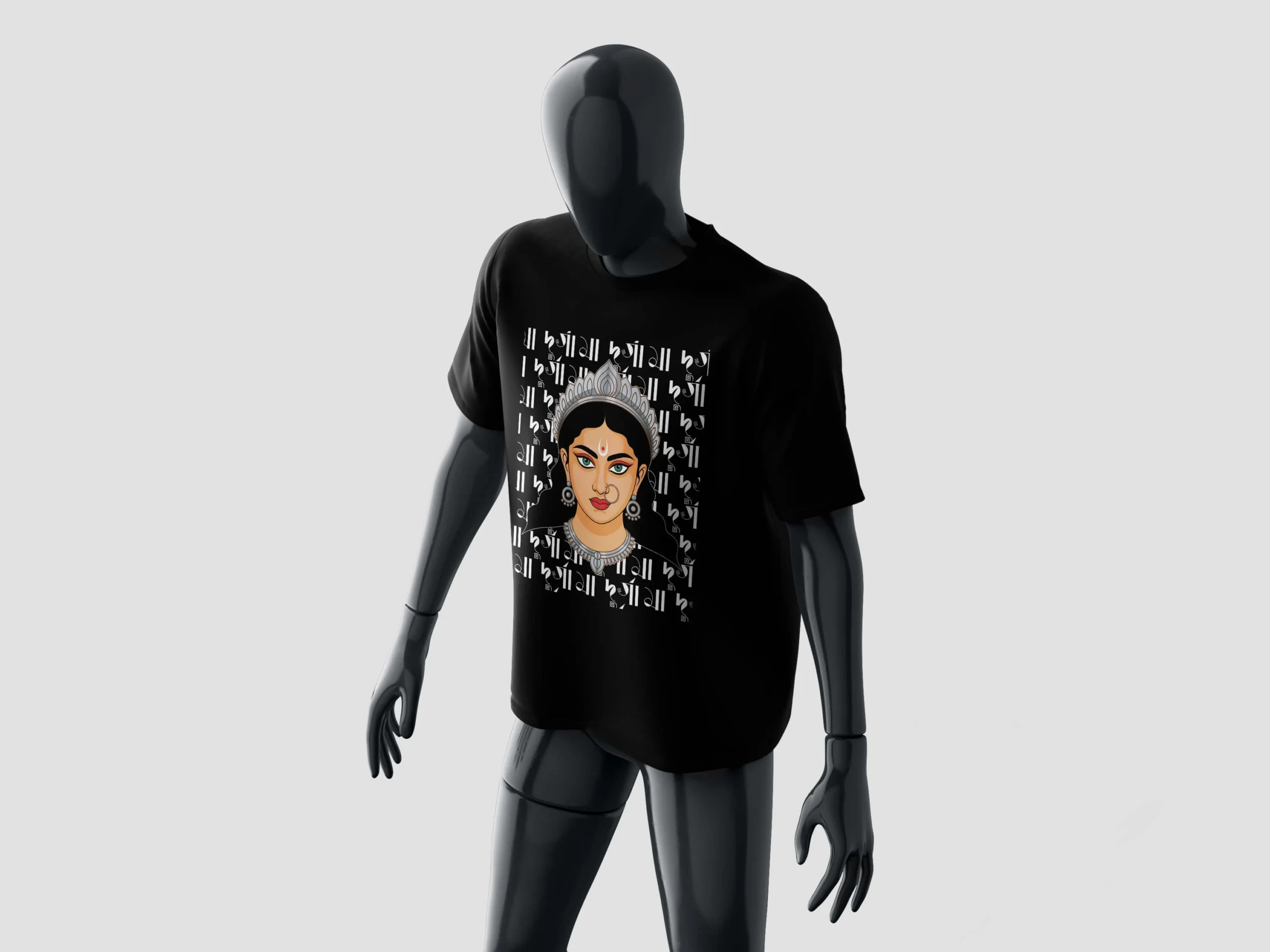 Durga Maa Man Black Outfit